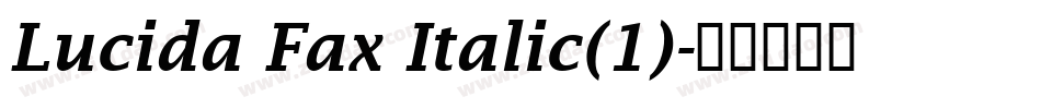 Lucida Fax Italic(1)字体转换